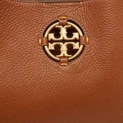 Pre Owned Tory Burch Brown Leather Small Miller Classic Shoulder Bag