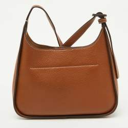 Pre Owned Tory Burch Brown Leather Small Miller Classic Shoulder Bag