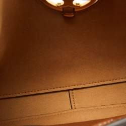 Pre Owned Tory Burch Brown Leather Small Miller Classic Shoulder Bag