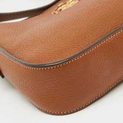 Pre Owned Tory Burch Brown Leather Small Miller Classic Shoulder Bag