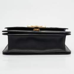 Pre Owned Tory Burch Black Diamond Quilt Leather Eleanor Shoulder Bag