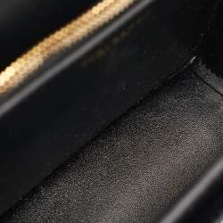 Pre Owned Tory Burch Black Croc Embossed Leather Small Eleanor Convertible Bag