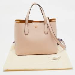 Pre Owned Tory Burch Pink Leather Small Blake Tote