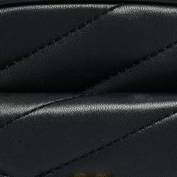 Tory Burch Black Chevron Leather Kira Belt Bag