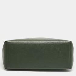 Tory Burch Jitney Green Leather and Croc Embossed Handle Blake Tote