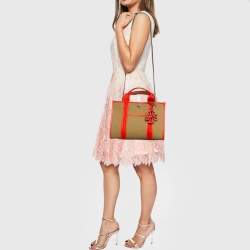 Tory Burch Multicolor Canvas and Leather Small Tory Tote