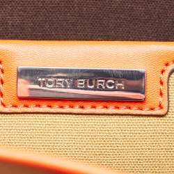 Tory Burch Multicolor Canvas and Leather Small Tory Tote
