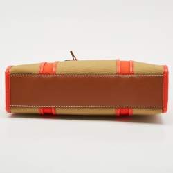 Tory Burch Multicolor Canvas and Leather Small Tory Tote