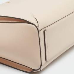 Pre Owned Tory Burch Pink Leather Large Robinson Tote