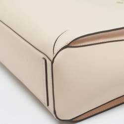 Pre Owned Tory Burch Pink Leather Large Robinson Tote