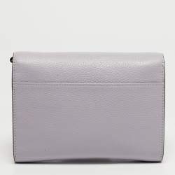 مملوكة مسبقًا Tory Burch Britten Lilac Leather Wallet On Chain