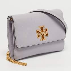 مملوكة مسبقًا Tory Burch Britten Lilac Leather Wallet On Chain