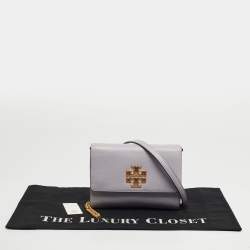 مملوكة مسبقًا Tory Burch Britten Lilac Leather Wallet On Chain