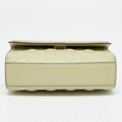 مملوكة مسبقًا Tory Burch Fleming Small Olive Green Leather Shoulder Bag