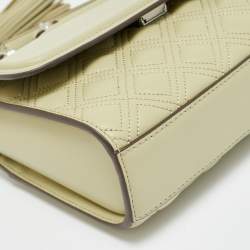 مملوكة مسبقًا Tory Burch Fleming Small Olive Green Leather Shoulder Bag