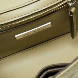 مملوكة مسبقًا Tory Burch Fleming Small Olive Green Leather Shoulder Bag