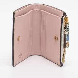 Pre Owned محفظة توري برش روبنسون جلد أبيض/متعدد الألوان

