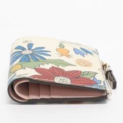 Pre Owned محفظة توري برش روبن سون جلد أبيض/متعدد الألوان

