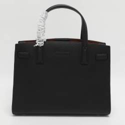 مملوكة مسبقًا Tory Burch Robinson Small Black Leather Satchel
