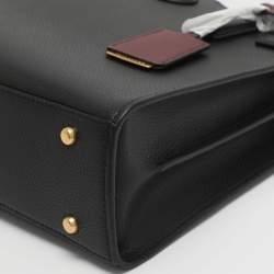 مملوكة مسبقًا Tory Burch Robinson Small Black Leather Satchel