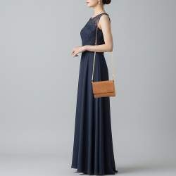 مملوكة مسبقًا محفظة توري برش بريتن جلد ليلكي بسلسلة