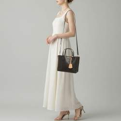 Pre Owned Tory Burch Perry Triple-Compartment Small Leather Tote