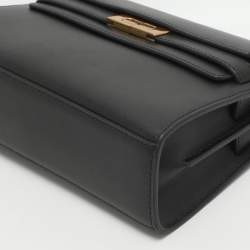 Pre Owned حقيبة كتف توري بورش لي رادزيويل جلد سوداء