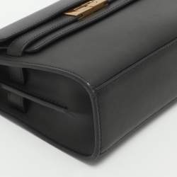 Pre Owned حقيبة كتف توري بورش لي رادزيويل جلد سوداء