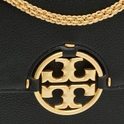 Pre Owned حقيبة كتف جلد أسود توري برش ميلر