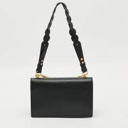 Pre Owned حقيبة كتف جلد أسود توري برش ميلر