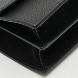 Pre Owned حقيبة كتف جلد أسود توري برش ميلر