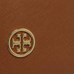 Pre Owned Tory Burch Tan Leather Lanyard ID Card Holder