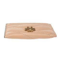 Pre Owned Tory Burch Beige Leather Kira Card Holder 