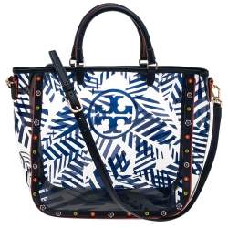 Tory Burch Blue Pvc and Leather Clear Tote Tory Burch | TLC