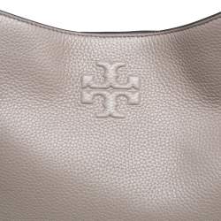 Pre Owned Tory Burch Grey Leather Thea Hobo