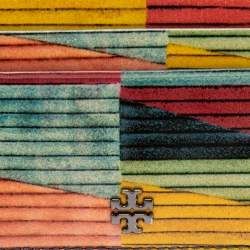 Pre Owned حافظة بطاقات توري برش روبينسون جلد لامع متعدد الألوان