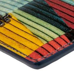 Pre Owned حافظة بطاقات توري برش روبينسون جلد لامع متعدد الألوان