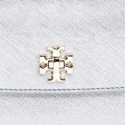 Pre Owned حقيبة كلتش توري برش قلاب ديانا رفيعة جلد فضي