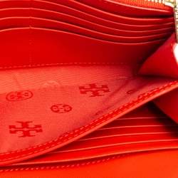 Pre Owned Tory Burch Red Leather Robinson Wallet On Chain