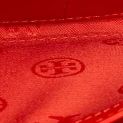 Pre Owned Tory Burch Red Leather Robinson Wallet On Chain