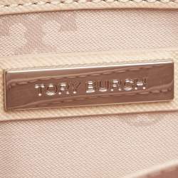 Tory Burch Beige Saffiano Leather Diana Clutch