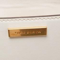 Pre Owned Tory Burch Multicolor/Clear PVC and Faux Leather Quadrant Ella Tote