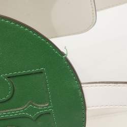 Pre Owned Tory Burch Multicolor/Clear PVC and Faux Leather Quadrant Ella Tote