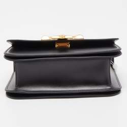 Pre Owned Tory Burch Black Leather Small Convertible Eleanor Shoulder Bag 