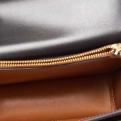 Pre Owned Tory Burch Black Leather Small Convertible Eleanor Shoulder Bag 