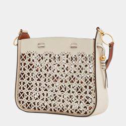Pre Owned Tory Burch White - Leather - Crossbody Bag