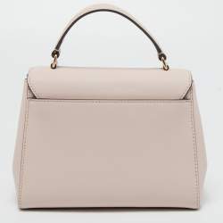 Pre Owned Tory Burch Pink Saffiano Leather Small Robinson Top Handle Bag