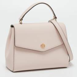 Pre Owned Tory Burch Pink Saffiano Leather Small Robinson Top Handle Bag
