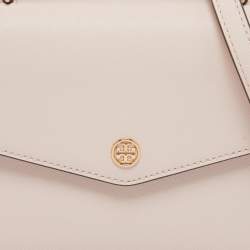 Pre Owned Tory Burch Pink Saffiano Leather Small Robinson Top Handle Bag