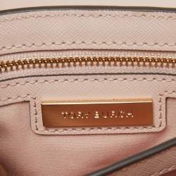 Pre Owned Tory Burch Pink Saffiano Leather Small Robinson Top Handle Bag